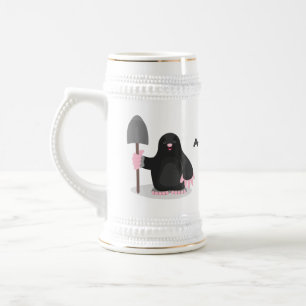 Chope À Bière Caricature mole joyeux