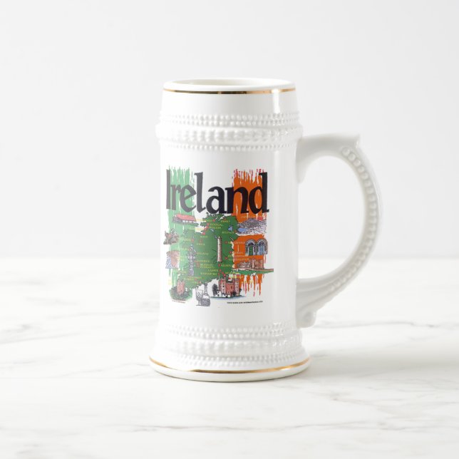 Chope À Bière carte de l'Irlande (Droite)