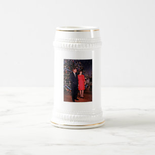 Chope À Bière Carte de Noël du président américain John Kennedy