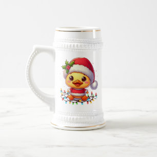 Chope À Bière Cartoon de canard de Noël Père Noël-68362
