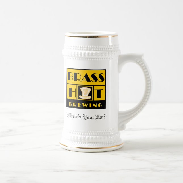 Chope À Bière Casquette en laiton brassant Stein (Droite)