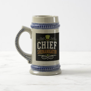 Chope À Bière Chapeau de lutin chanceux du chef rétro Shenanigat