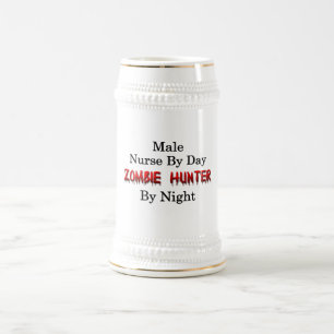 Chope À Bière Chasseur masculin d'infirmière/zombi