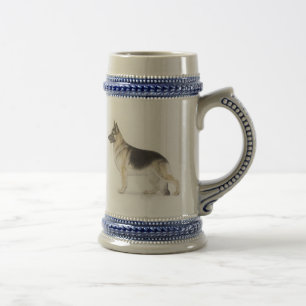 Chope À Bière Chien berger allemand