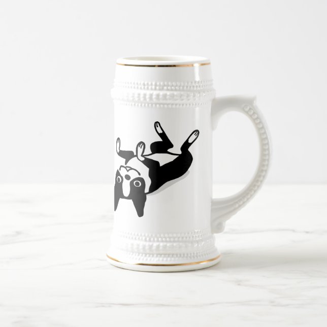 Chope À Bière Chien noir et blanc drôle mignon de Boston Terrier (Droite)
