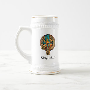 Chope À Bière Cimier Kingfisher sur Tartan Beer Stein