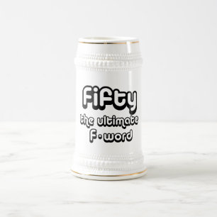 Chope À Bière cinquantième cadeaux d'anniversaire - cinquante,