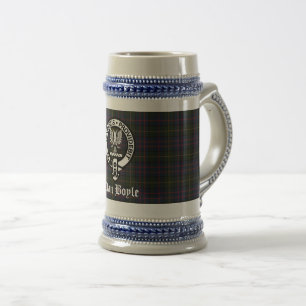 Chope À Bière Clan Boyle Crest Badge & Tartan
