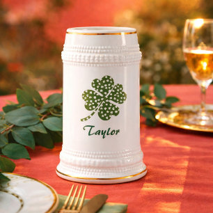 Chope À Bière Clover à quatre feuilles shamrock