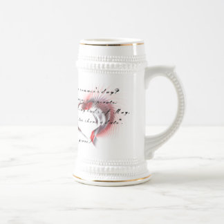 Chope À Bière Coeur métallique avec sonnet de Shakespeare 18