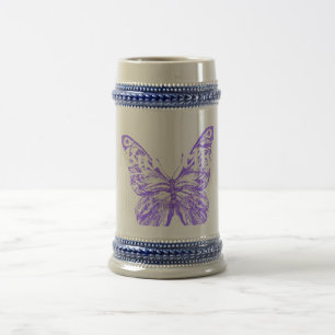 Chope À Bière conception artistique de papillon mignon