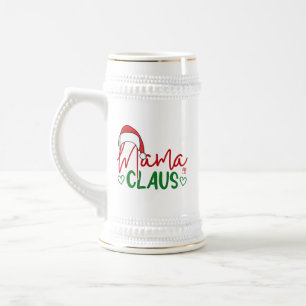 Chope À Bière Conception de Noël de Maman Noël