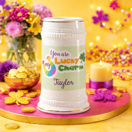 Chope À Bière Cool Lucky Horseshoe et Clover