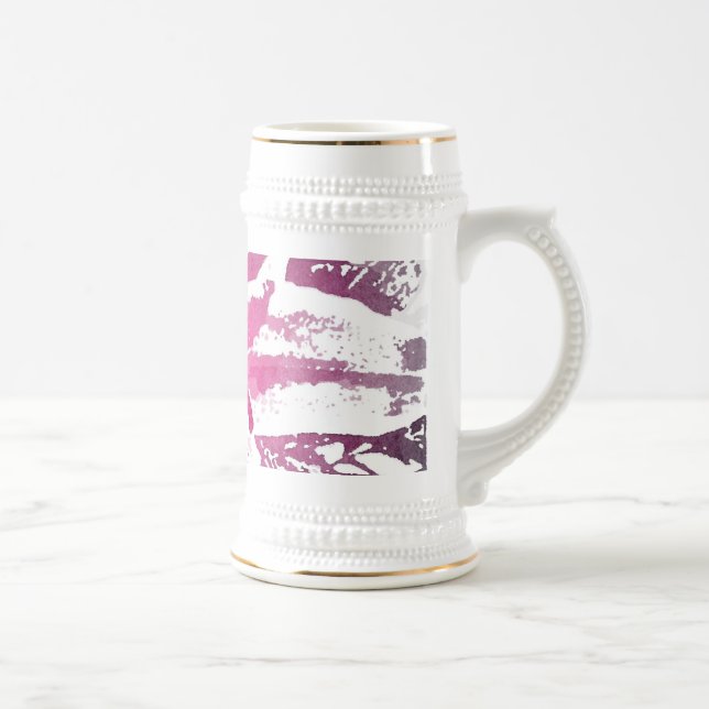 Chope À Bière Copies roses assez pourpres d'art de fleur (Droite)