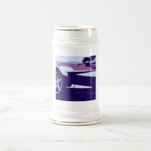 Chope À Bière Corvette d'art pop violette