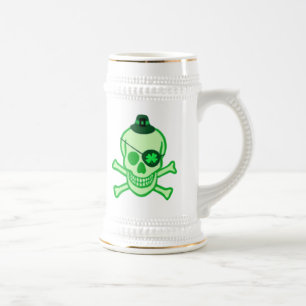 Chope À Bière Crâne de pirate du jour de St Patrick