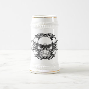 Chope À Bière Crâne tribal urbain
