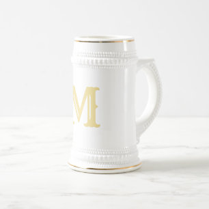 Chope À Bière Créer Faux Gold Personnalisé Monogramme Bière Stei