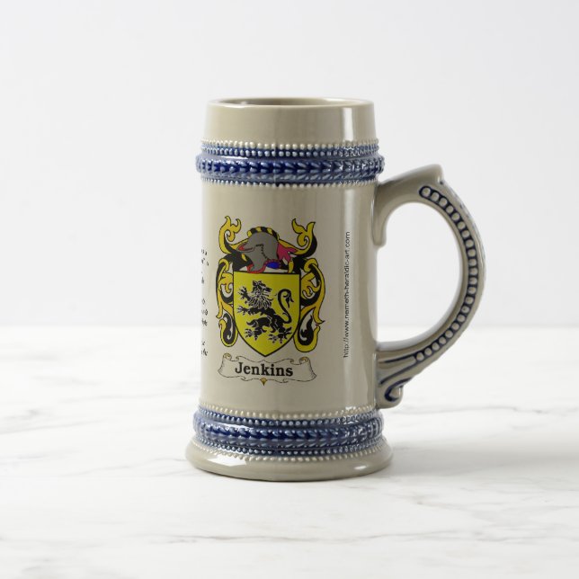Chope À Bière Crête Stein de famille de Jenkins (Droite)