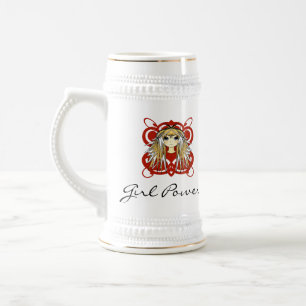 Chope À Bière Cute Blonde Girl Power