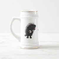 Cute drôle porc-épic avec dessin animé de banjo