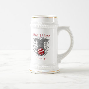 Chope À Bière Demoiselle d'honneur Lion Médiéval Renaissance Vin
