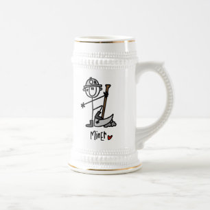 Chope À Bière Dessin de mineur bâtonnet
