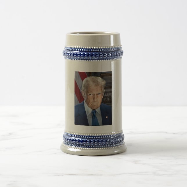 Chope À Bière Donald Trump 2025 Portrait du président américain (Centre)