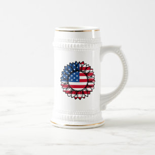 Chope À Bière Drapeau américain Tournesol-32222