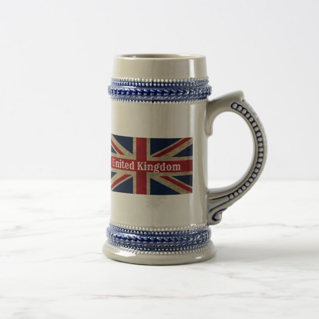 Chope À Bière Drapeau britannique en détresse (Droite)