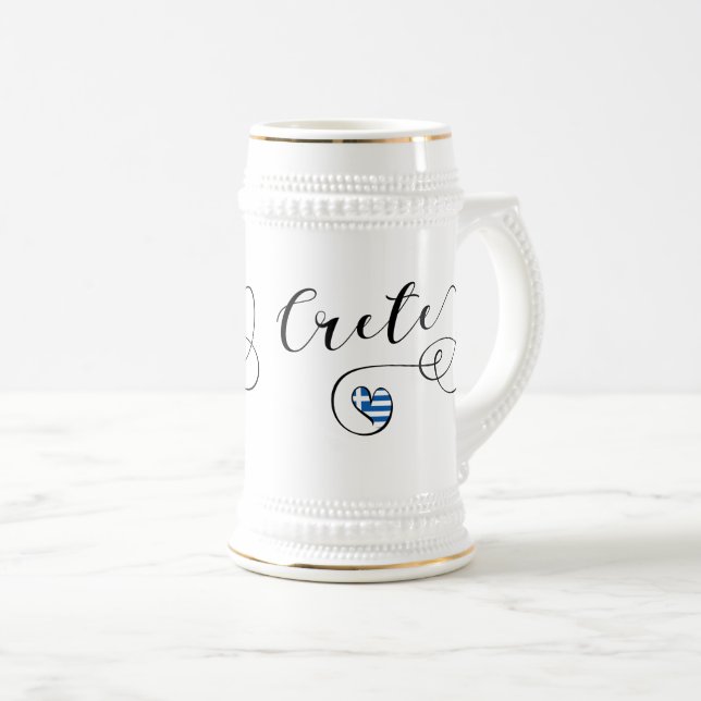 Chope À Bière Drapeau cardiaque en Crète, Grèce, Crétois (Devant droit)