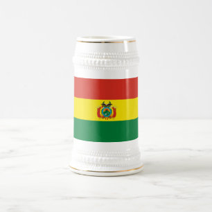 Chope À Bière Drapeau de Bolivie patriotique