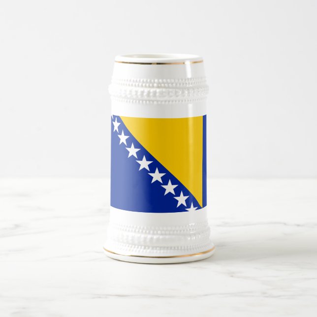Chope À Bière Drapeau de Bosnie-Herzégovine patriotique (Centre)