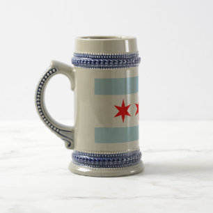 Chope À Bière Drapeau de Chicago