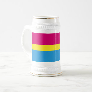 Chope À Bière drapeau de fierté pansexuelle SlipperyJoe rose amb