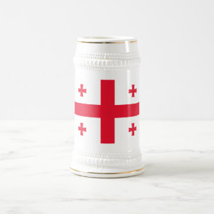 Chope À Bière Drapeau de Géorgie