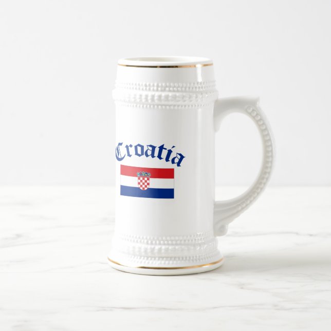 Chope À Bière Drapeau de la Croatie (Droite)