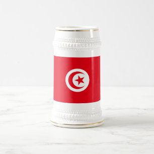 Chope À Bière Drapeau de la Tunisie