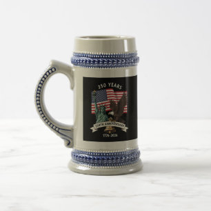 Chope À Bière Drapeau de l'aigle de la statue de la liberté pour