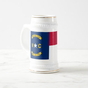 Chope À Bière Drapeau de l'État de Caroline du Nord