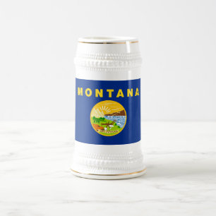 Chope À Bière Drapeau de l'État du Montana