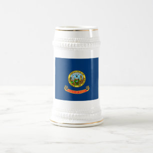 Chope À Bière Drapeau de l'Idaho : Etat de Gem, Amérique Montagn
