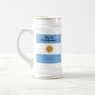 Chope À Bière Drapeau de l'indépendance de l'Argentine