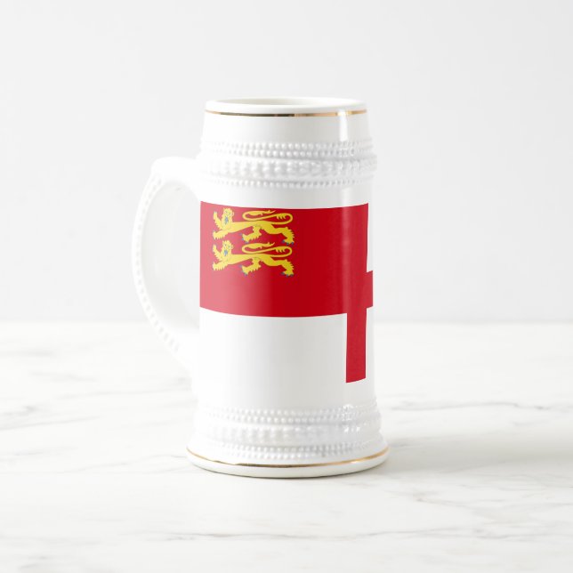 Chope À Bière Drapeau de Sercq (Devant gauche)