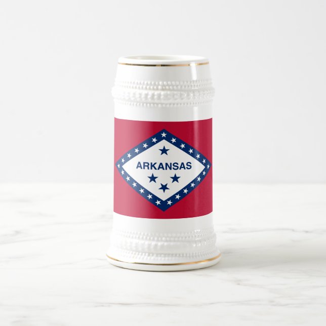 Chope À Bière Drapeau d'État de l'Arkansas (Centre)
