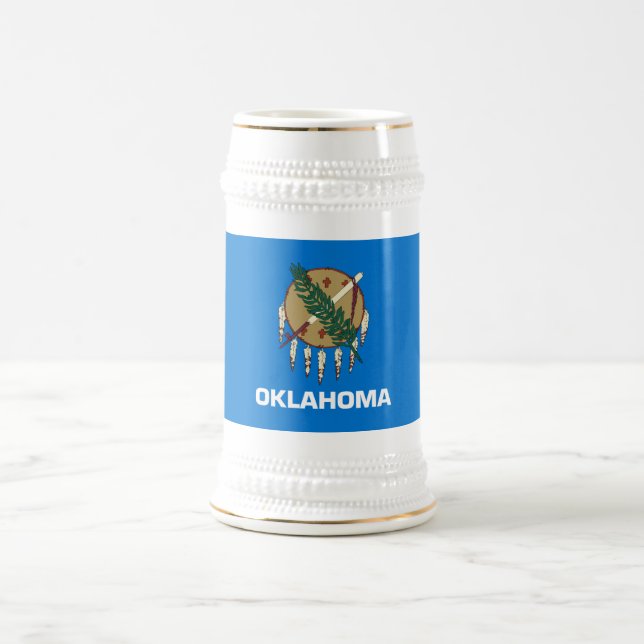Chope À Bière Drapeau d'État de l'Oklahoma (Centre)