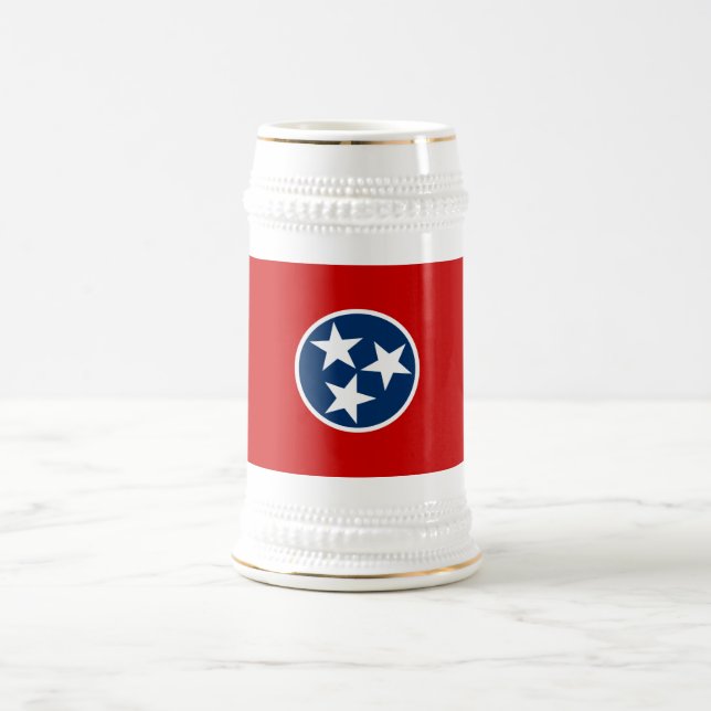 Chope À Bière Drapeau d'état du Tennessee (Centre)