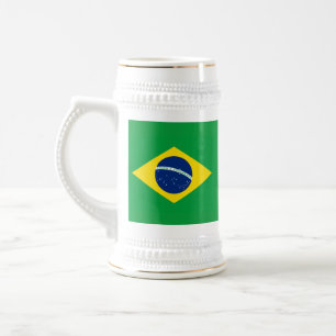 Chope À Bière Drapeau du Brésil Coupe du Monde 2026 Football Bra