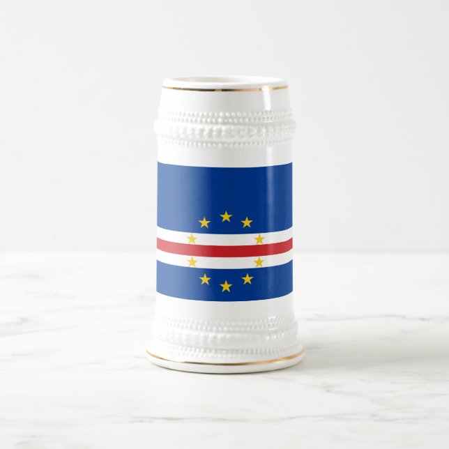 Chope À Bière Drapeau du Cap-Vert (Centre)