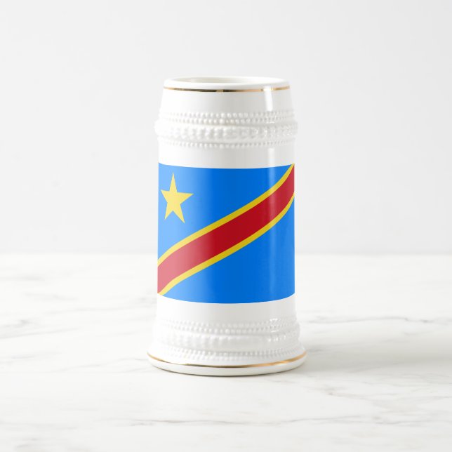 Chope À Bière Drapeau du Congo Kinshasa (Centre)